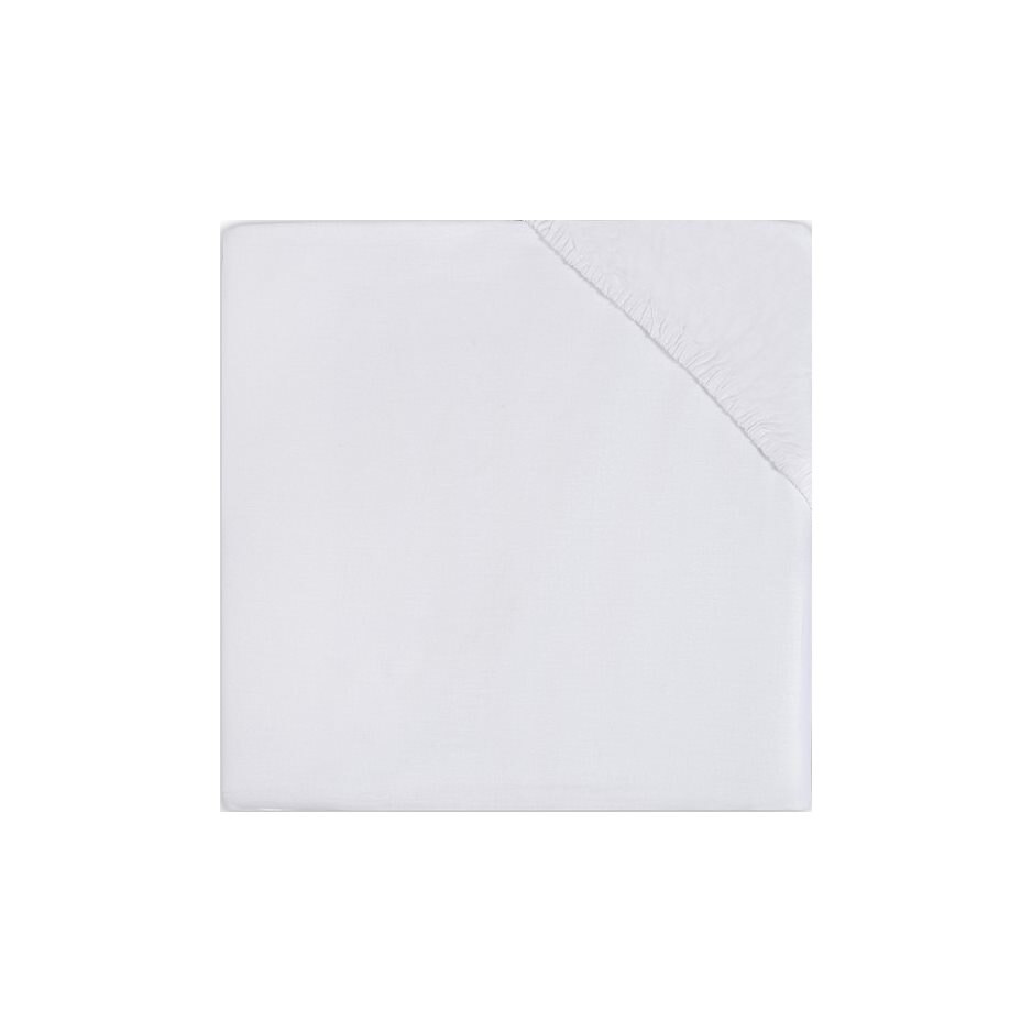 Cearsaf cu elastic, Jollein, 60x120 cm, bumbac, alb