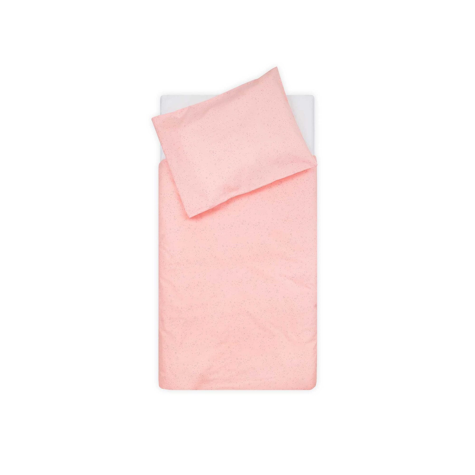 Lenjerie patut, Jollein Mini dots, 100x140 cm, bumbac, roz