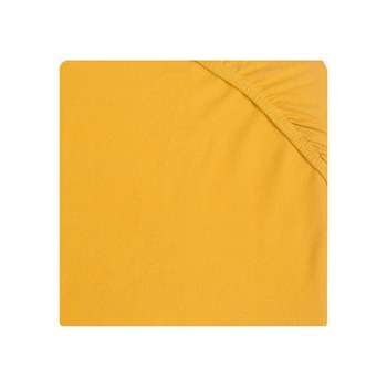 Cearsaf cu elastic, Jollein, 60x120 cm, bumbac, galben Cearsaf cu elastic, Jollein, 60x120 cm, bumbac, galben