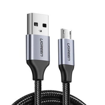 Cablu de date UGREEN QC 3.0 2.4A 2 m cablu micro USB Negru Cablu de date UGREEN QC 3.0 2.4A 2 m cablu micro USB Negru