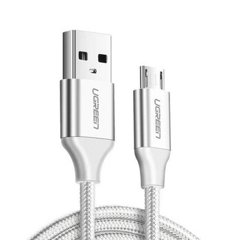 Cablu pentru incarcare si transfer de date UGREEN US290, USB/Micro-USB, Quick Charge 3.0, 2.4A, 2m, Alb Cablu pentru incarcare si transfer de date UGREEN US290, USB/Micro-USB, Quick Charge 3.0, 2.4A, 2m, Alb