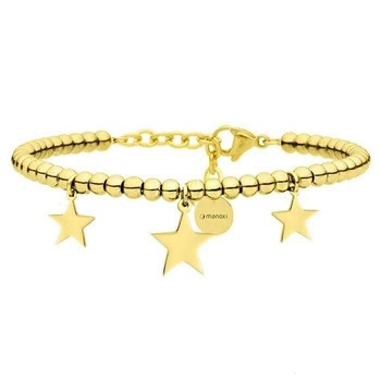 Bratara Manoki BA633G, dama, aurie, inox, lungime 19,5 cm, reglabila Bratara Manoki BA633G, dama, aurie, inox, lungime 19,5 cm, reglabila