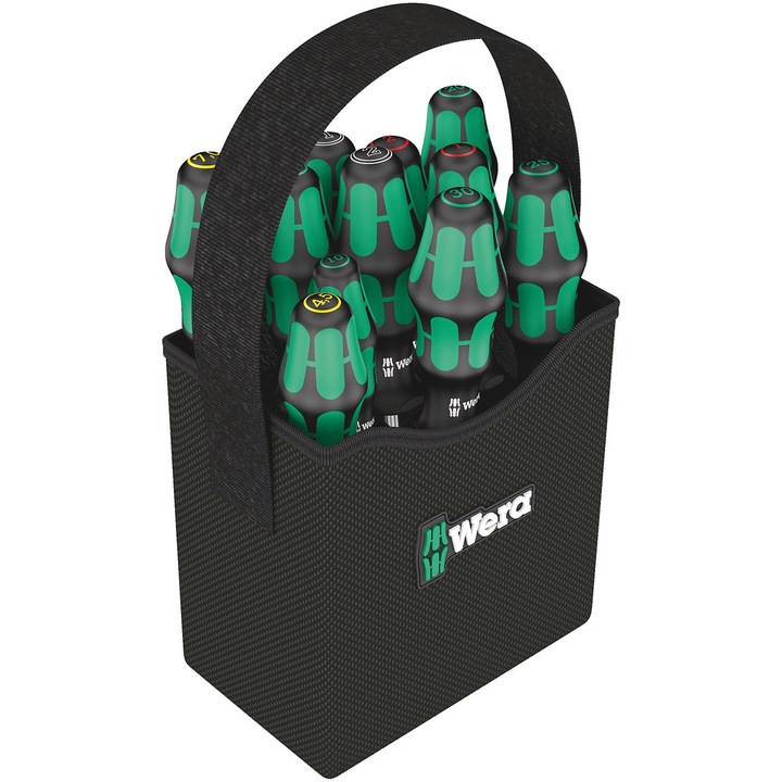Комплект отвертки Wera Kraftform 2GO 300, 11 броя