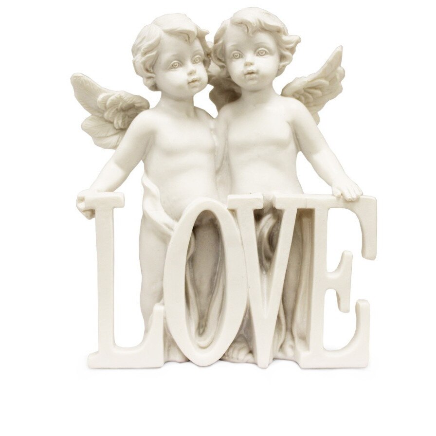 Figurina, ingerasi cu mesaj Love, 12.5x11x6 cm