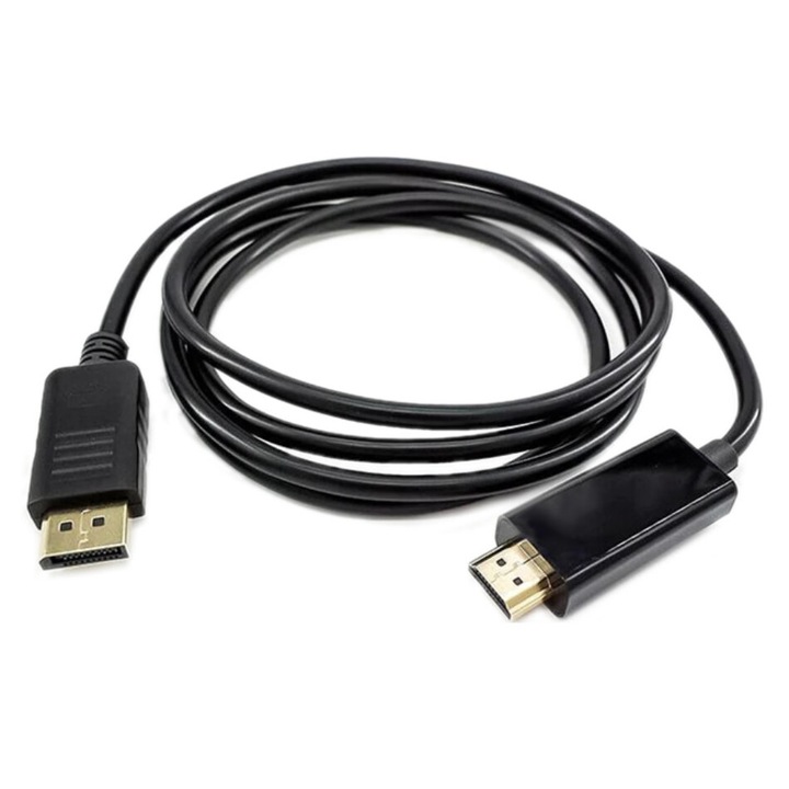 Cablu DisplayPort (DP)-HDMI ACTIVE, 1.8m, tata, conductor cupru, conectori auriti