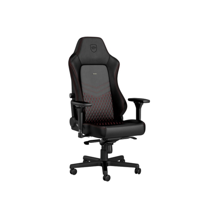 Scaun Gaming NobleChairs HERO Real Leather Black Red