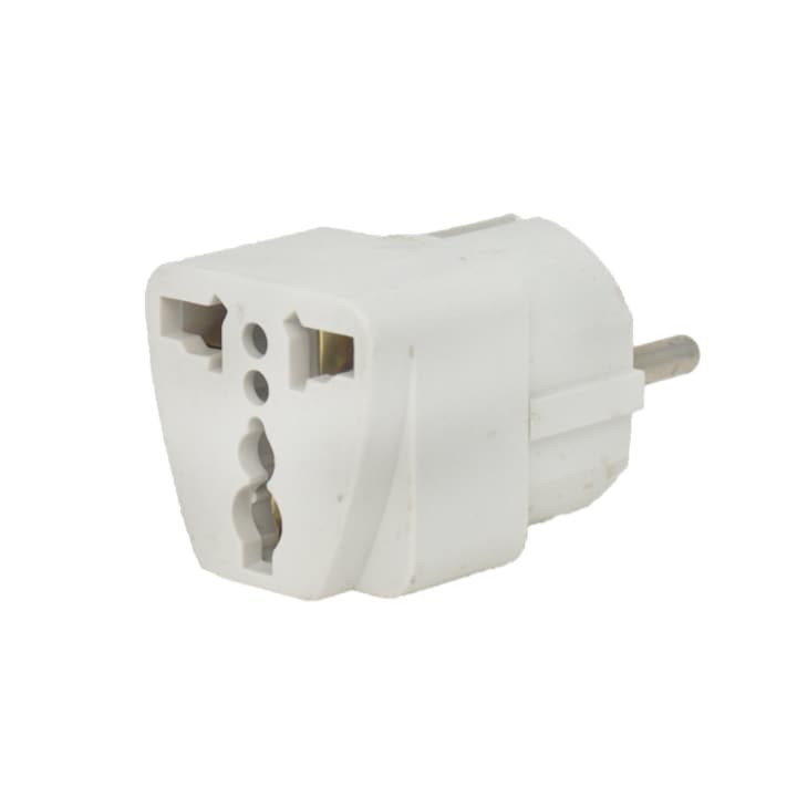 Adaptor stecher America, 16A, Alb