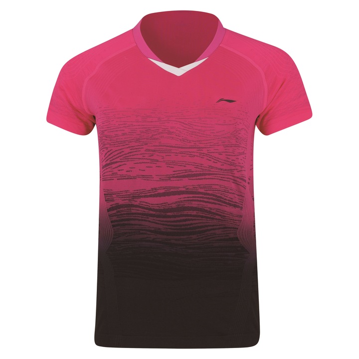 Tricou sport Li-Ning, Tricou badminton - China Open roz/negru, Negru/Roz aprins