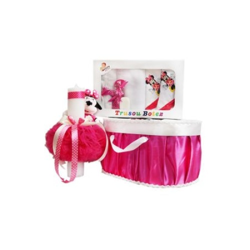 Set pentru botez, Roz/Alb-Shop Carnaval Express