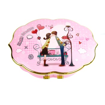 Cutie muzicala pentru bijuterii cu balerina, roz cu model, 11 x 9 cm Cutie muzicala pentru bijuterii cu balerina, roz cu model, 11 x 9 cm