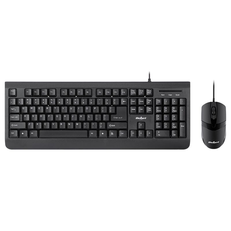 Kit tastatura + mouse cu fir WDS100, Rebel