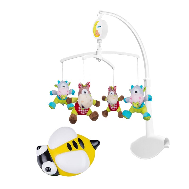 Set carusel muzical si lampa de veghe BabyOno 1362C, Multicolor
