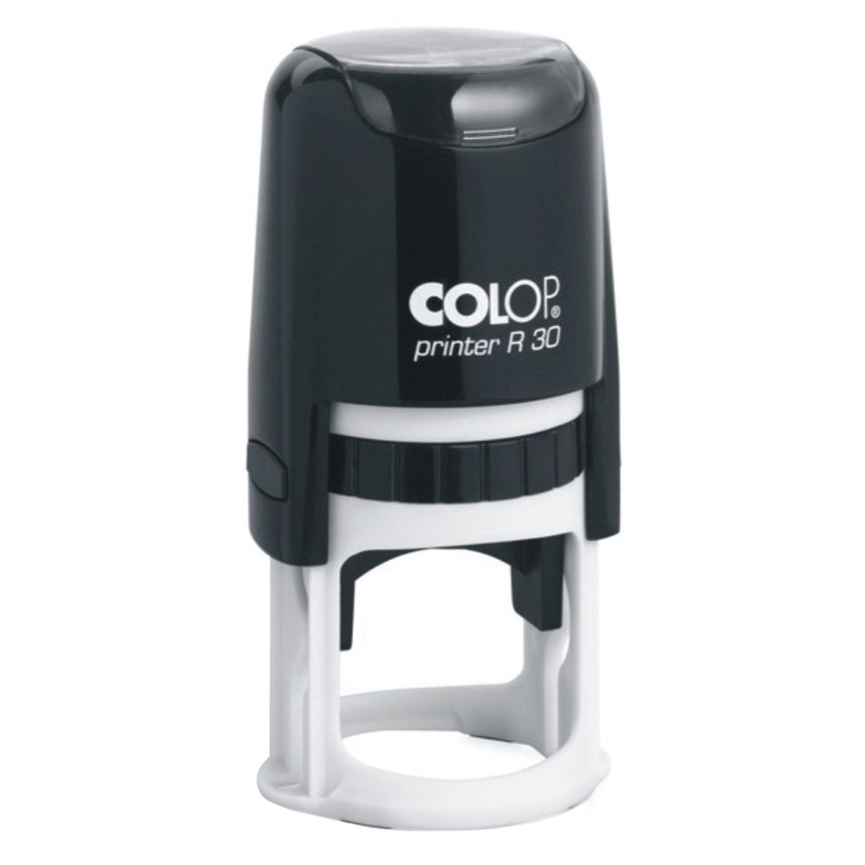 Stampila de birou COLOP, R30, Rotunda, ABS, Negru