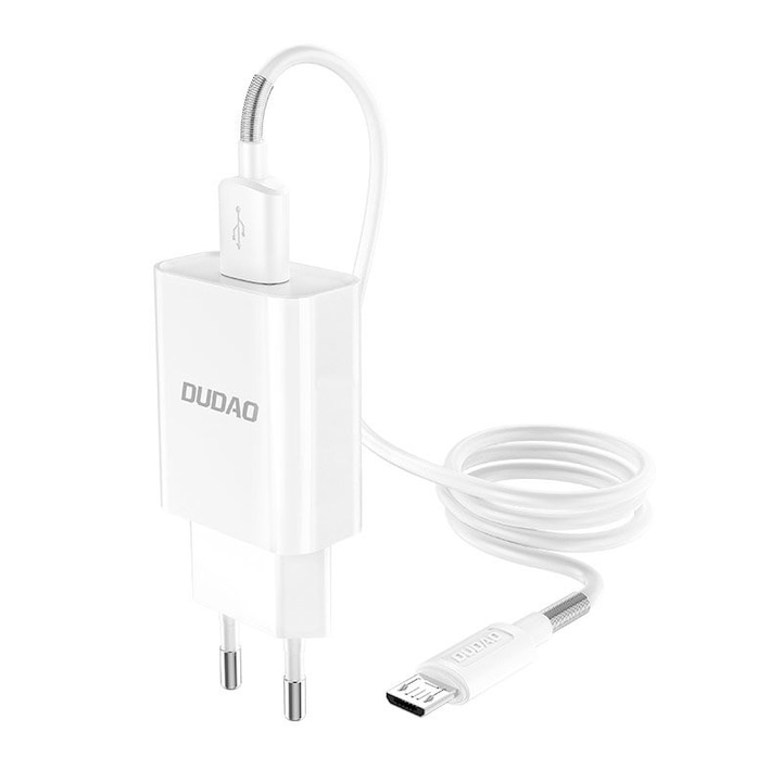 DUDAO 2x USB 5V / 2.4A QuickCharge 3.0 зарядно устройство + микро-USB кабел