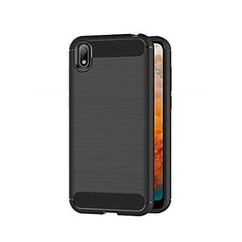 Защитен калъф Huawei Y5 2019 от TPU гел с текстура от въглеродни влакна ...