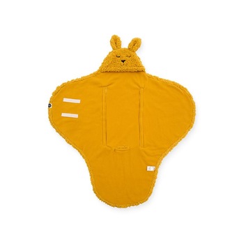 Sac de dormit pentru carucior, Jollein, Iepuras, 100x150cm, galben Sac de dormit pentru carucior, Jollein, Iepuras, 100x150cm, galben