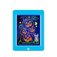 Tabla Magica 3D de desenat AKU luminoasa Transparenta, cu leduri si 4 carioci Fluorescente + 14 schite, cadou Educativ pentru copii Zi de nastere, Paste, Craciun AK8350
