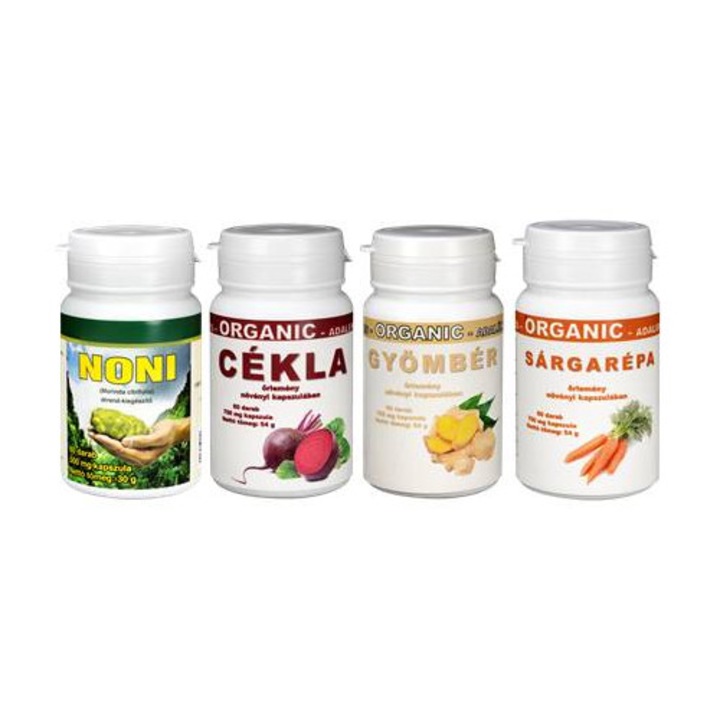 Noni & Cékla & Gyömbér & Sárgarépa kapszula 4x60 db szett