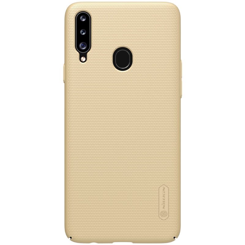 Husa protectie spate din plastic texturat auriu, pentru Samsung Galaxy A20s- Nillkin Frosted Shield