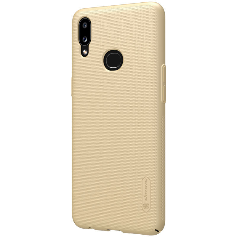 Husa protectie spate din plastic texturat auriu, pentru Samsung Galaxy A10s- Nillkin Frosted Shield
