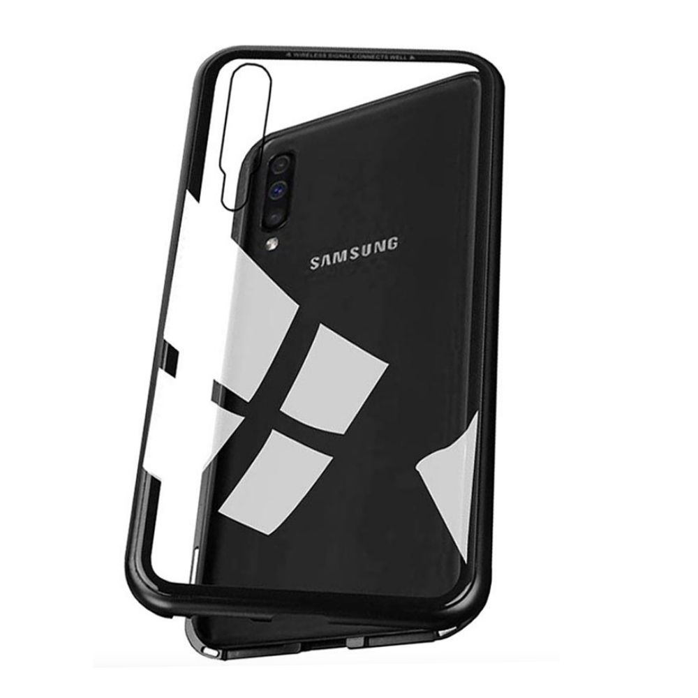 Husa magnetica FATA/SPATE 360 grade pentru Samsung Galaxy A30/A20, neagra