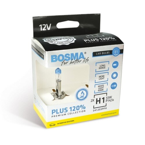 Bec auto H1 +120% Bosma 1Set/2Buc