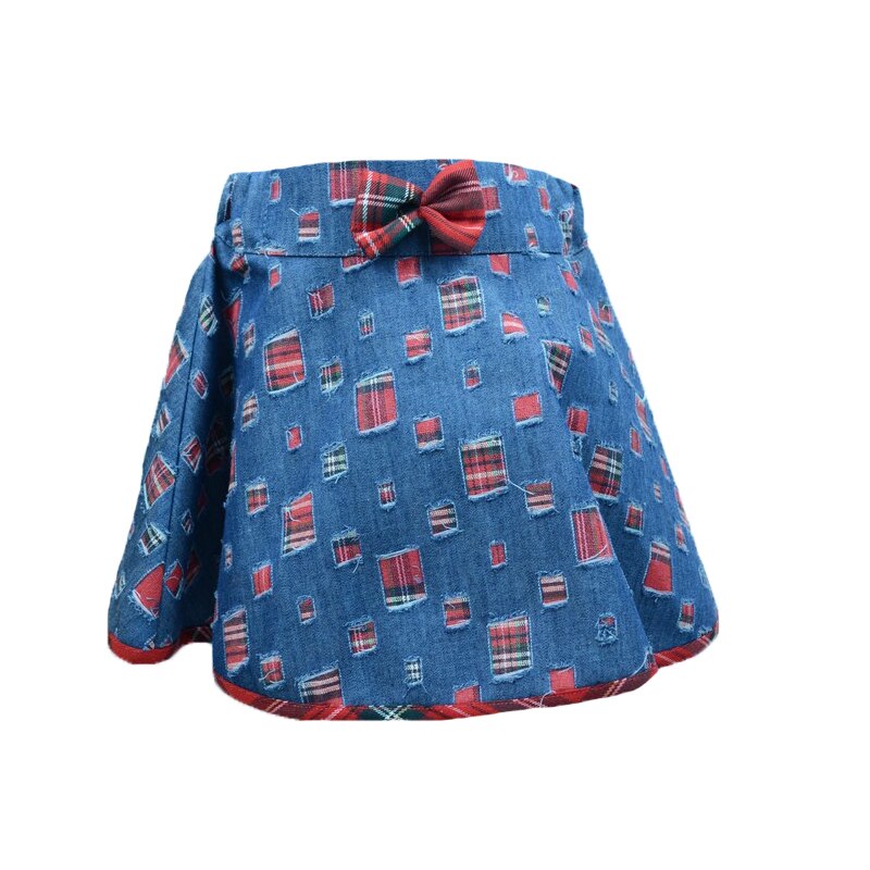 Fusta casual, fete, NN, carouri, Albastru