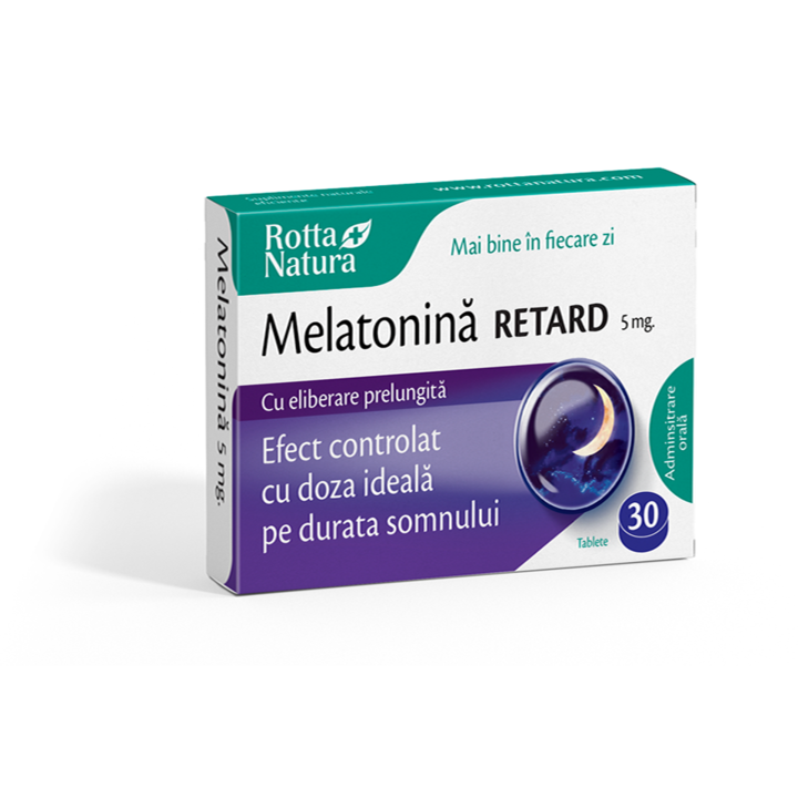 Melatonina cu eliberare prelungita 5mg 30 tablete