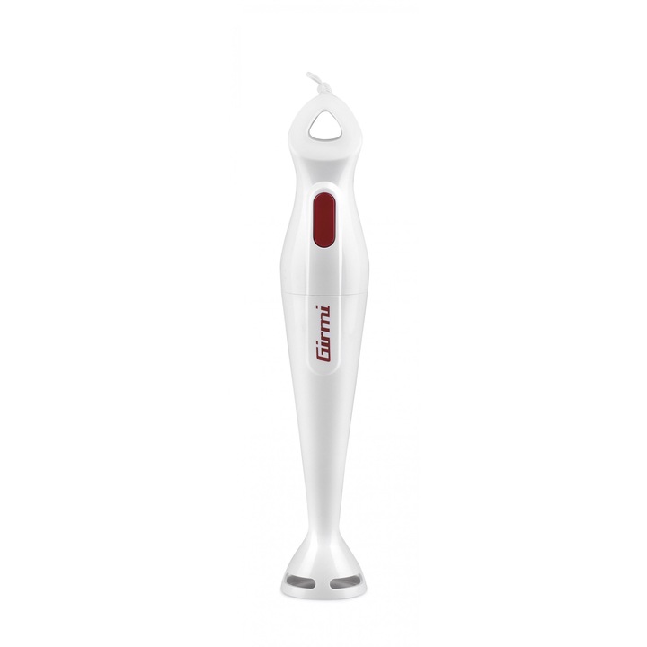 Ръчен пасатор GIRMI MX01, 170 w, 1 предавка, Импулсна функция, Остриета от неръждаема стомана, Бял