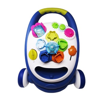 Antepremergator si centru de activitati 2 in 1, cutie de depozitare, jucarii zornaitoare, sunete si lumini, Albastru Antepremergator si centru de activitati 2 in 1, cutie de depozitare, jucarii zornaitoare, sunete si lumini, Albastru