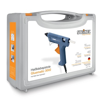 Pistol de lipit cu silicon 11mm 200W 210º-220ºC Gluematic 3002 cu valiza depozitare, + 8 batoane silicon, Steinel, 333393 Pistol de lipit cu silicon 11mm 200W 210º-220ºC Gluematic 3002 cu valiza depozitare, + 8 batoane silicon, Steinel, 333393