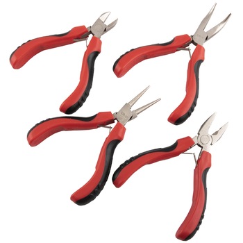 Set 4 clesti din otel si crom-vanadiu Power Fix, Rosu/Negru Set 4 clesti din otel si crom-vanadiu Power Fix, Rosu/Negru