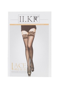 Ciorapi dama culoarea neagra si dantela pentru portjartier, fara banda adeziva, One Size, Alb Ciorapi dama culoarea neagra si dantela pentru portjartier, fara banda adeziva, One Size, Alb