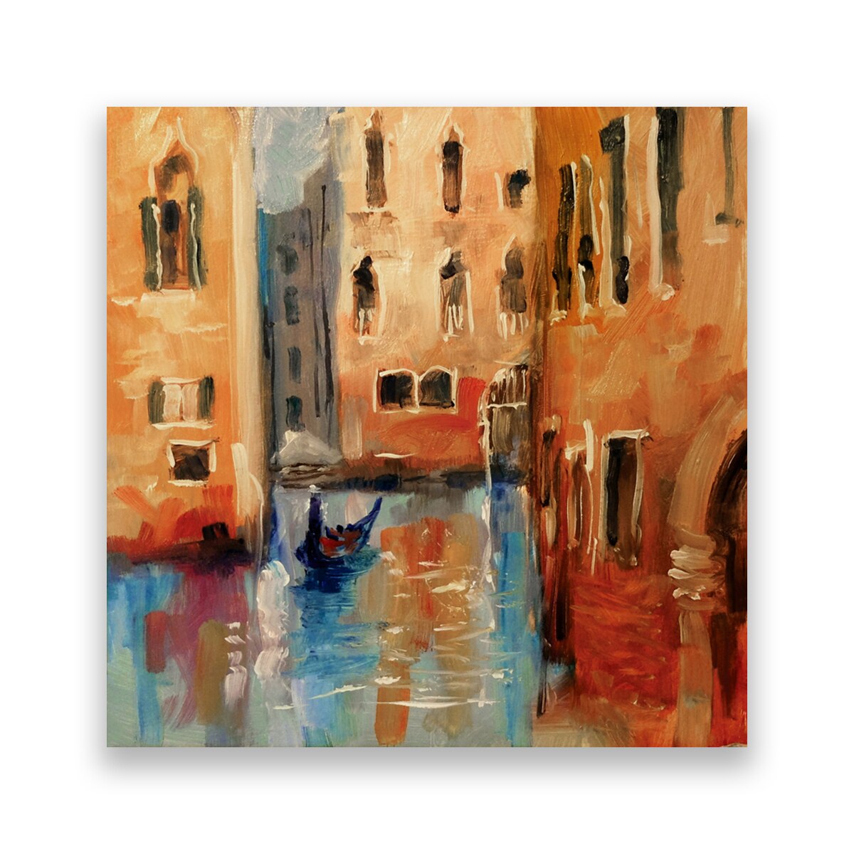 Tablou Canvas - Venetia, Oras, Cladiri, Pictura, Vara, 100 x 100 cm