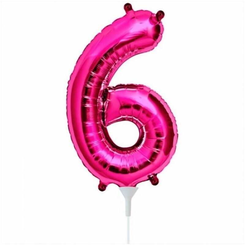 Balon folie cifra 6 magenta - 41cm, Northstar Balloons Q59073
