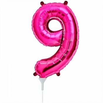 Balon folie cifra 9 magenta - 41cm, Northstar Balloons Q59079 Balon folie cifra 9 magenta - 41cm, Northstar Balloons Q59079