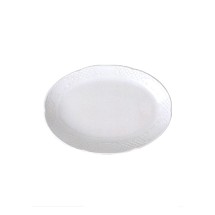 Platou oval din portelan 28x18cm Colectia FLORA