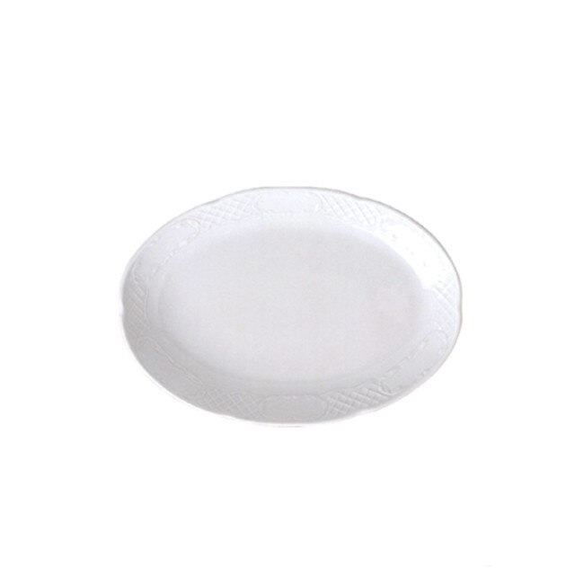 Platou oval din portelan 32x23cm Colectia FLORA