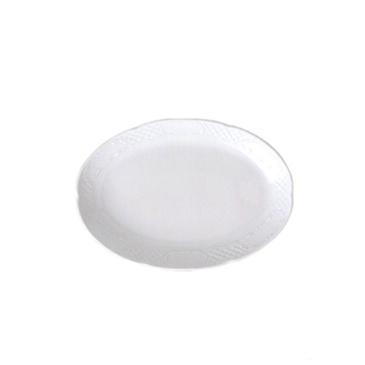 Platou oval din portelan 32x23cm Colectia FLORA