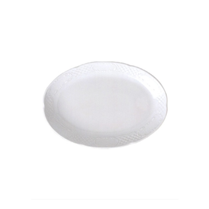 Platou oval din portelan 36x25cm Colectia FLORA