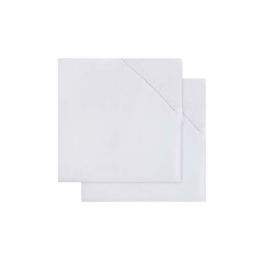 Set 2 cearsafuri patut, Jollein, 70x140cm, alb