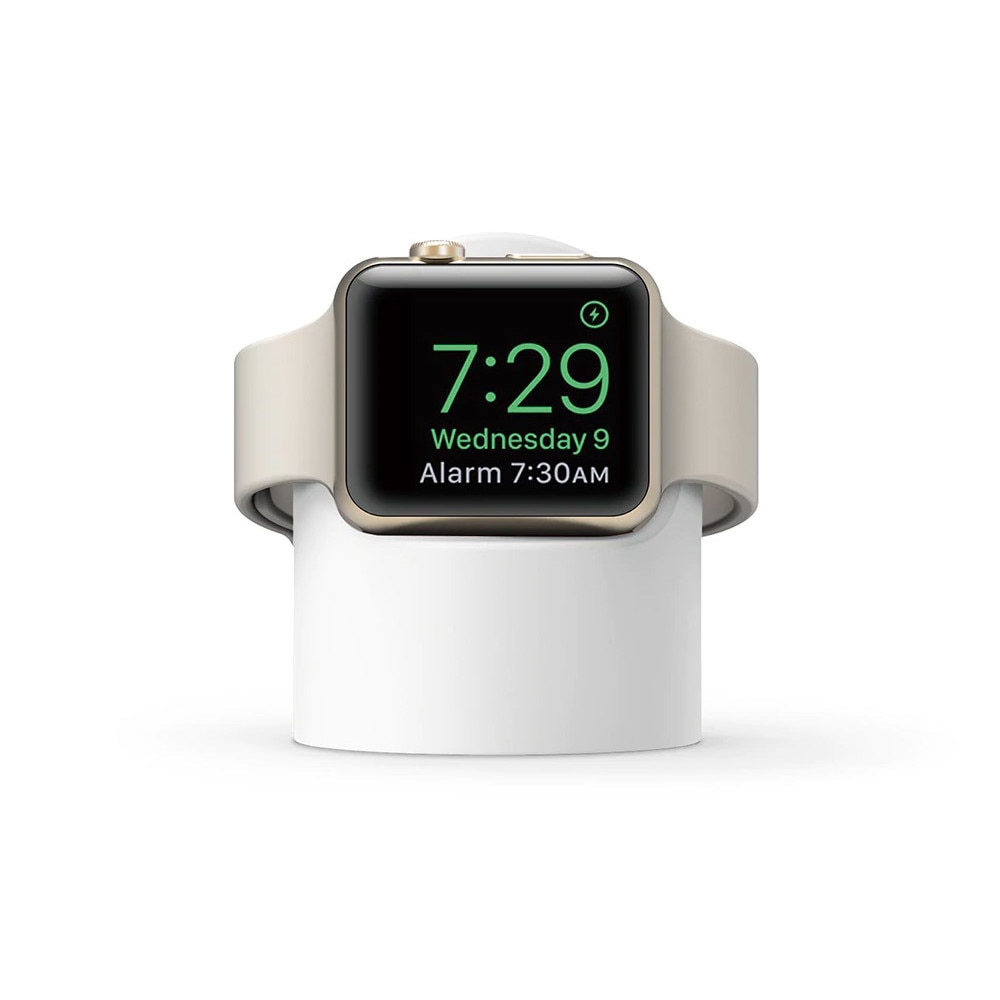 Dock birou Apple Watch 1/2/3/4/5, Alb mat