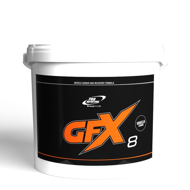 Gainer pentru dezvoltare musculara, GFX-8 vanilie, 5000g