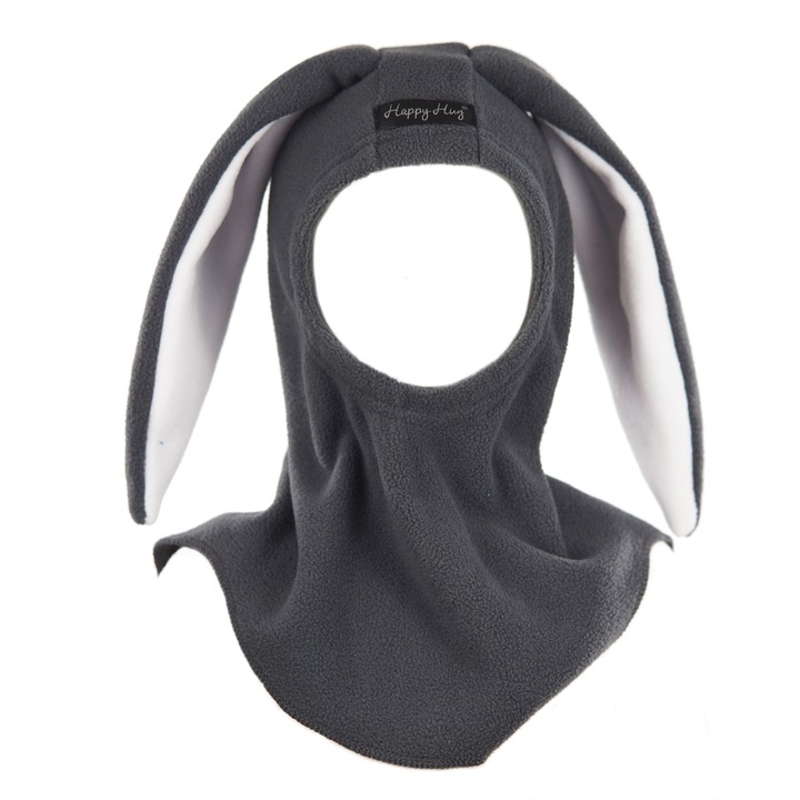 Cagula copii, Happy Hug, polar, iepuras, gri/alb, Alb/Gri