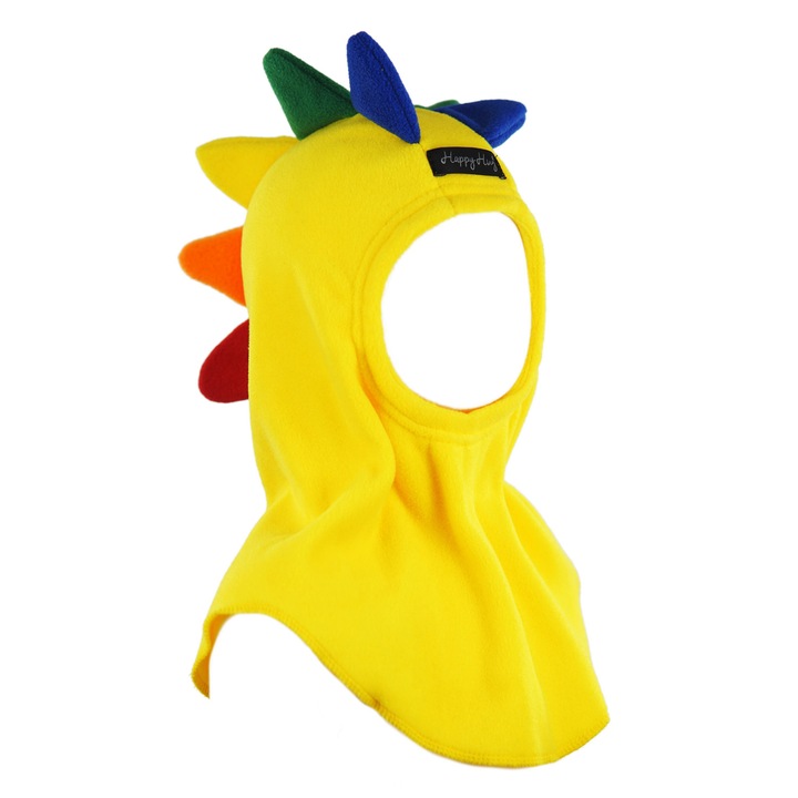 Cagula copii, Happy Hug, polar, dino, galben/multicolor, 48 cm