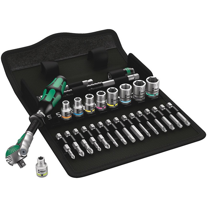 Тресчотка с битове Wera 8100SA 6 Zyklop, 1/4