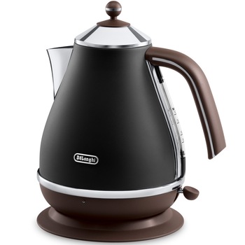Fierbator De'Longhi Icona Vintage KBOV2001.BK, 2000 W, 1.7 l, Baza pivotanta, Negru Fierbator De'Longhi Icona Vintage KBOV2001.BK, 2000 W, 1.7 l, Baza pivotanta, Negru