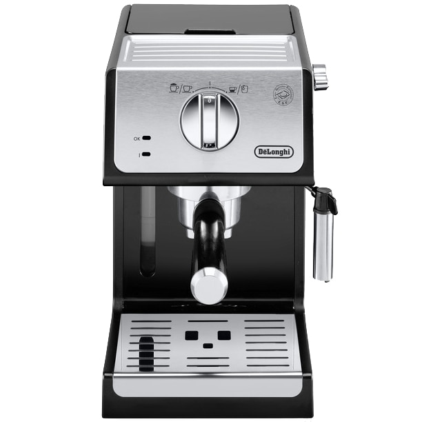 Espressor manual De'Longhi Active line ECP33.21.BK, 1100 W, 15 bari, Sistem Cappuccino, Negru
