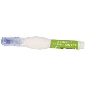 Corector cu Varf Metalic pe Baza de Alcool Q-CONNECT, 8 ml, Corp Alb/Verde Corector cu Varf Metalic pe Baza de Alcool Q-CONNECT, 8 ml, Corp Alb/Verde