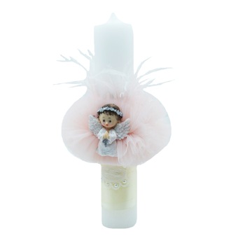 Lumanare pentru botez 30 x 7 cm NN LB-03, Roz Lumanare pentru botez 30 x 7 cm NN LB-03, Roz
